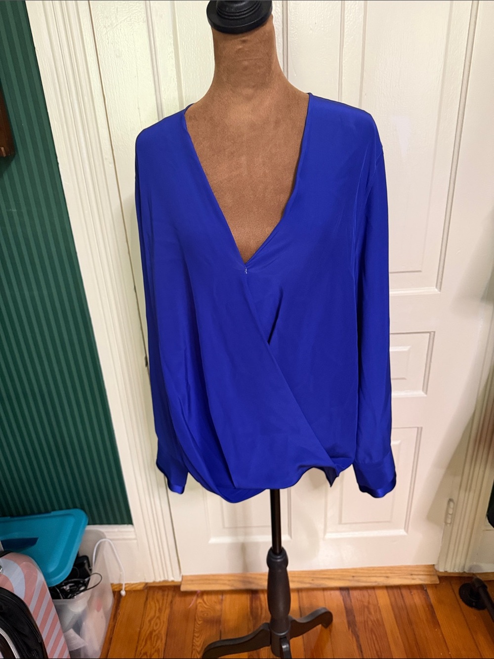 rag & bone Cobalt Blue Surplice V-Neck Blouse